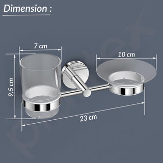 Plantex 304 Grade Stainless Steel Soap and Brush Holder Stand for Bathroom and Wash Basin/Bathroom Accessories - Oreo (Chrome)