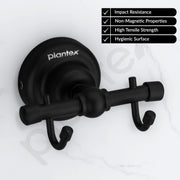 Plantex 304 Grade Stainless Steel Robe Hook/Cloth-Towel Hanger/Napkin Hanger/Bathroom Accessories - Skyllo (Black)