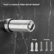 Plantex Stainless Steel Wall-Mounted Magnetic Door Stopper/Door Catcher for Wooden Door - Pack of 4 (Matt)