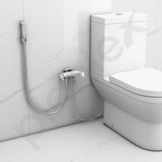 Plantex Brass 2 Way Angle Cock/2 in 1 Angle Valve with Wall Flange for Bathroom/Divine Dual Contro - Pack of 1 (1507, Chrome)