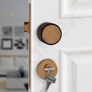Plantex Main Door Mortise Lock/Brass Heavy Duty Door Knob Lock/Pull Handle Set for Home/Office - Door Accessories (Rose Gold - Black)