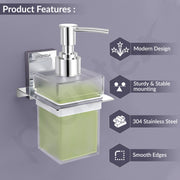 Plantex Liquid Soap Dispenser for Bathroom/304 Grade Stainless Steel Shampoo Dispenser/Handwash Dispenser/Bathroom Accessories - (Chrome)