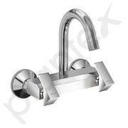 Plantex Pure Brass Sink Mixer Tap for Kitchen with 360Ãƒâ€šÃ‚Â° Swivel Spout/Kitchen Sink Faucet with Brass Wall Flange & Teflon Tape-7 Year Warranty(PRI-314-Chrome)