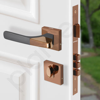 Plantex Main Door Lock/Mortise Lock for Door with 3 Years of Warranty - Robust Door Lock for Home with Brass Lock Body & Cylinder(7114 - PVD Choco & Satin Black)