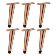 Plantex 6 Inch Sofa Legs for Bed Furniture/Sofa Legs for Table/Sofa Support Legs with Rubber Grip (Rose Gold, 6 Pcs)