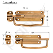 Plantex Door Stopper/5 Inch Baby Latch Kadi/Door Latch for Bathroom/Door Lock for Home/Office Doors - Pack of 1 (Rose Gold)