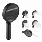 Plantex Hand Shower for Bathroom/6 Mode Multifunctional Shower/5-Inch ABS Plastic Silicone Handheld Shower Head/Easy Mode Switching – (Black, H-627)