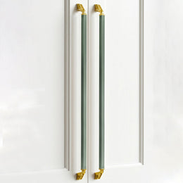 Plantex Aluminium Cabinet Handle/600mm Wardrobe Handle for Home/Cupboard Door Pull-Push Handles for Office - Pack of 1 (Green & Gold)