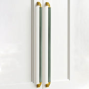 Plantex Aluminium Cabinet Handle/600mm Wardrobe Handle for Home/Cupboard Door Pull-Push Handles for Office - Pack of 2 (Green & Gold)