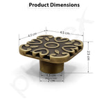 Plantex Knobs for Drawer/Square Drawer Knobs/Knobs for Cabinets/Pull-Push Knobs for Kitchen/Bedroom Drawer - Pack of 1 (DTK-299, Brass Antique)