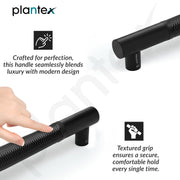 Plantex Main Door Handle/Stainless Steel & Aluminium Door Handle/450mm Pull-Push Handle for Home/Office/Hotel - Pack of 1 (DTMD-411, Black)