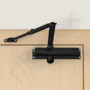 Plantex Heavy Duty Automatic Door Closer for Wooden Doors - 55kg Adjustable for Home/Office/Hotel - Black (ISO 9001 Certified)
