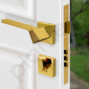 Plantex Premium Door Lock with 3 Years of Warranty/Main Door Lock for Home/Mortise Lock Set for Door (7120 - PVD Gold)