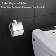 Plantex 304 Grade Stainless Steel Toilet Paper Holder/Toilet Paper Roll Holder/Toilet Roll Holder for Bathroom Accessories - Pack of 2 (Chrome)