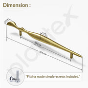 Plantex Cabinet Handle/Kitchen Cabinet Door Handle/Wardrobe/160 mm Cupboard Handle/Door Pull-Push Handle for Home/Office - Pack of 2 (Brass Antique)