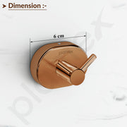 Plantex J4 Stainless Steel Clothes Hanger for Wall/Hangers for Bathroom/Robe Hook/Bathroom Accessories (PVD Rose Gold Finish) Onix