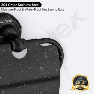 Plantex 304 Grade Stainless Steel Toilet Paper Roll Holder/Toilet Paper Holder/Tissue Roll Holder for Bathroom Accessories - Skyllo (Black)