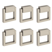 Plantex Drawer Kadi/2 Inch Chest Handle for Drawer/Square Cabinet Kadi/Pull-Push Small Kadi for Home/Office Drawer - Pack of 6 (SH-358, Satin White)