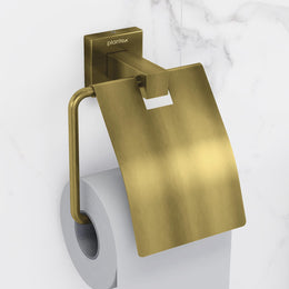 Plantex Stainless Steel Toilet Paper Holder/Toilet Roll Holder for Bathroom/Tissue Paper Holder/Bathroom Accessories - Aqua (Brass Antique)