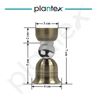 Plantex Heavy Duty Door Magnet Stopper/Door Catch for Home/Office/Hotel/Floor Mounted Soft Catcher to Hold Wooden/Glass/PVC Door - 3 Inch (Brass Antique Finish)
