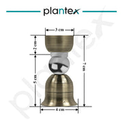 Plantex Heavy Duty Door Magnet Stopper/Door Catch for Home/Office/Hotel/Floor Mounted Soft Catcher to Hold Wooden/Glass/PVC Door - 3 Inch (Brass Antique Finish)
