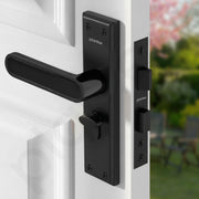 Plantex Door Lock Set - Main Door Lock Plate Handle Set/Mortise Lock with 3 Keys/Lock Body and Cylinder - Pack of 1 (OHMH-21, Z-Black & PVD Black)