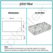 Plantex Table Top Marble Finish Basin/Ceramic Washbasin for Bathroom/Countertop Wash Basin for Home/hotel/Restaurant (24 x 13 x 5 Inch)
