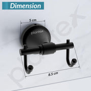 Plantex 304 Grade Stainless Steel Hooks for Hanging Clothes and Towel in Bathroom/Living Room - Niko (Black)