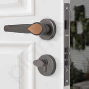 Plantex Heavy Duty Door Lock/Main Door Mortise Lock Handle/Handle Set for Home/Office/Door Accessories - (PT-012, Satin Black & Rose Gold)