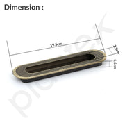 Plantex Sliding Door Handle/Concealed Handle for Sliding Door/160mm Concealed Handle for Wardrobe/Kitchen Cabinet - Pack of 2 (Brass Antique)