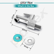Plantex Pure Brass PAC-1801 Bib Cock Water Tap with Water Saving Aerator/Bib Tap with Teflon Tape & Brass Wall Flange for Wash Basin-7 Year Warranty (Mirror Chrome Finish)