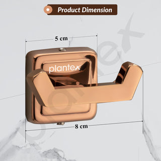 Plantex 304 Grade Stainless Steel Robe Hook/Hanger/Hook for Hanging Towel in Bathroom/Living Room - Decan (Rose Gold)