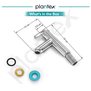 Plantex BAL-503 Pillar Cocke Tap for Wash Basin/Tabletop Basin Tap with Teflon Tape/Pillar Tap for Bathroom/7 Year Warranty (Mirror Chrome)