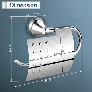 Plantex 304 Grade Stainless Steel Toilet Paper Holder/Toilet Paper Roll Holder/Toilet Roll Holder for Bathroom Accessories - Niko(Chrome)
