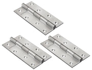 Plantex Heavy Duty Stainless Steel Door Hinges 5 inch x 12 Gauge/2.5 mm Thickness Home/Office/Hotel for Main Door/Bedroom/Kitchen/Bathroom - Pack of 3 (Satin Matt)