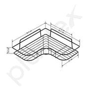 Plantex Corner Shelf for Bathroom Wall/No Drill Bathroom Organiser/Corner Shelf for Kitchen/Kitchen Organiser Rack (Black, Alloy Steel) - Pack of 3