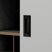 Plantex Sliding Door Handle/Concealed Handle for Sliding Door/96mm Concealed Handle for Wardrobe/Kitchen Cabinet - Pack of 1 (Black)