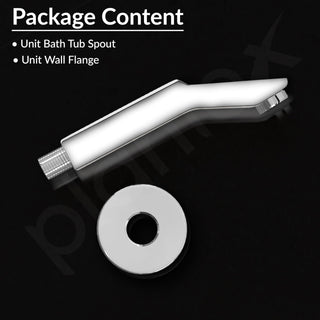 Plantex Bath Tub Spout with Wall Flange/Single Lever Spout/High Flow Tap for Bathroom/Kitchen - (Chrome)
