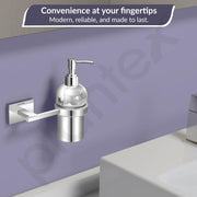 Plantex 304 Grade Stainless Steel wash Basin Handwash Holder and Dispenser for Liquid Soap Bathroom Accessories - Benz (Chrome)