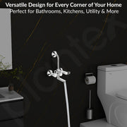 Plantex 2 in 1 Wall Mixer for Bathroom/Mixer L-Bend Provision for Overhead/Mixer Tap for Bathroom with Water Saving Nozzle and Wall Flange (3215, Chrome)