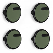Plantex Knobs for Drawers/Drawer Knobs/Round Knob for Cabinets/Pull-Push Knob for Kitchen/Bedroom/Drawer - Pack of 4 (SH-433, DC-Black & Green)