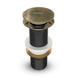 Plantex Pure Brass Waste Coupling for Wash Basin/5 inch Drain Out let System Fully Thread Pop up Coupling for Wash Basin (Brass Antique - Pack of 1)