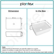 Plantex Ceramic Wash Basin/Basin for Bathroom/Tabletop/Countertop Wash Basin/Bathroom Basin - (Glam, White)