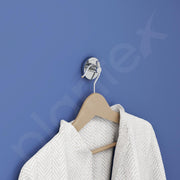 Plantex Smero Pure Brass Made Hooks for Hanging Clothes and Towel in Bathroom/Robe Hook/Hanger for Living Room - Circle (Chrome)