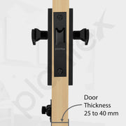 Plantex Heavy Duty Door Lock ÃƒÂ¢Ã¢â€šÂ¬Ã¢â‚¬Å“ Bathroom Door Lock/Mortise 8inch Keyless Plate Handle Set for Home/Bathroom/Store Room/Balcony/Office with Baby Latch (8116, DC-Black & Z-Black)