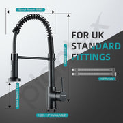 Plantex Brass Sink Tap for Kitchen with 360Ãƒâ€šÃ‚Â° Swivel Spout/Single Lever Kitchen Faucet with Dual Flow Mixer Tap/Water tap for Kitchen Sink-(Matte Black)