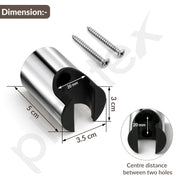 Plantex Hand Shower Holder For Bathroom/Adjustable Handheld Shower/Wand Holder/Wall Mount Bracket - Pack of 1 (Chrome & Black)