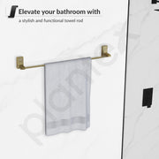 Plantex 304 Grade Stainless Steel Single Towel Rod/Towel Hanger for Bathroom/Hand Towel Holder/Bathroom Accessories - Crystal (Brass Antique)