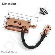 Plantex Door Chain with Baby Latch/Door Chain Lock for Main Door/Latch Lock for Door/Heavy Duty Door Safety Guard Lock for Home, Hotel & Office Security â€“ Pack of 1 (DTK-294-Rose Gold)