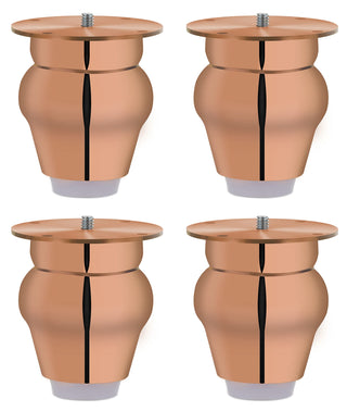 Plantex Heavy Duty Stainless Steel 4 inch Sofa Leg/Bed Furniture Leg Pair for Home Furnitures (DTS-52, Rose Gold) � 8 pcs